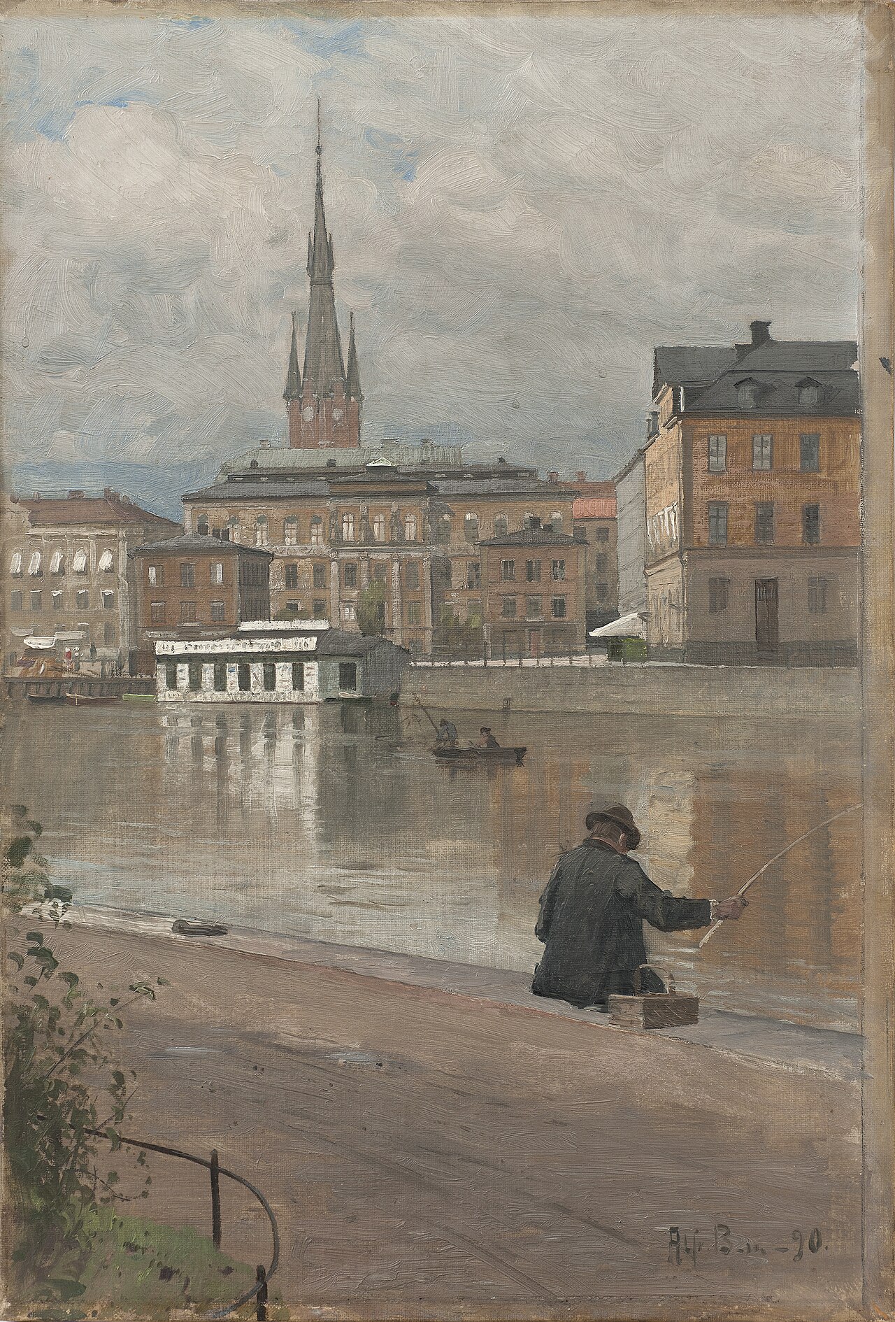 View of Konstakademien in Stockholm, 1890. by Alfred Bergström