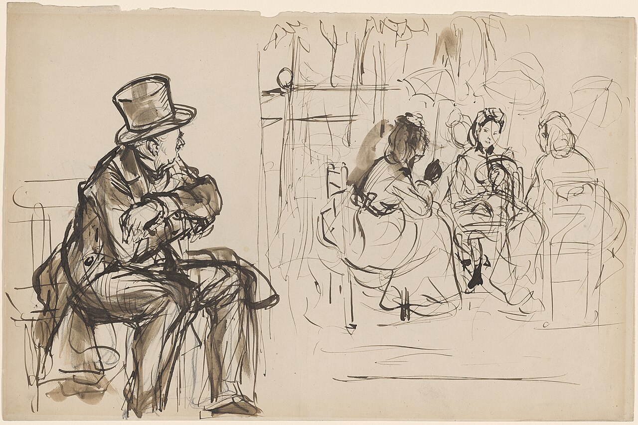 Scene at a Paris Cafe by Alfred Dehodencq