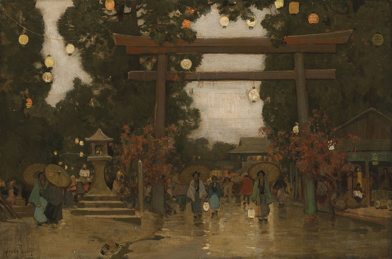 Snow in Spring by Alfred East