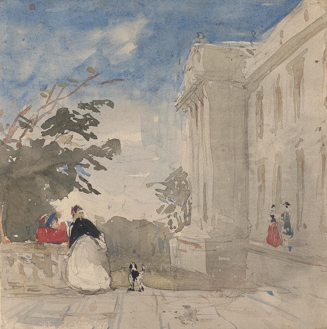 Figures on a Terrace by Alfred Elmore