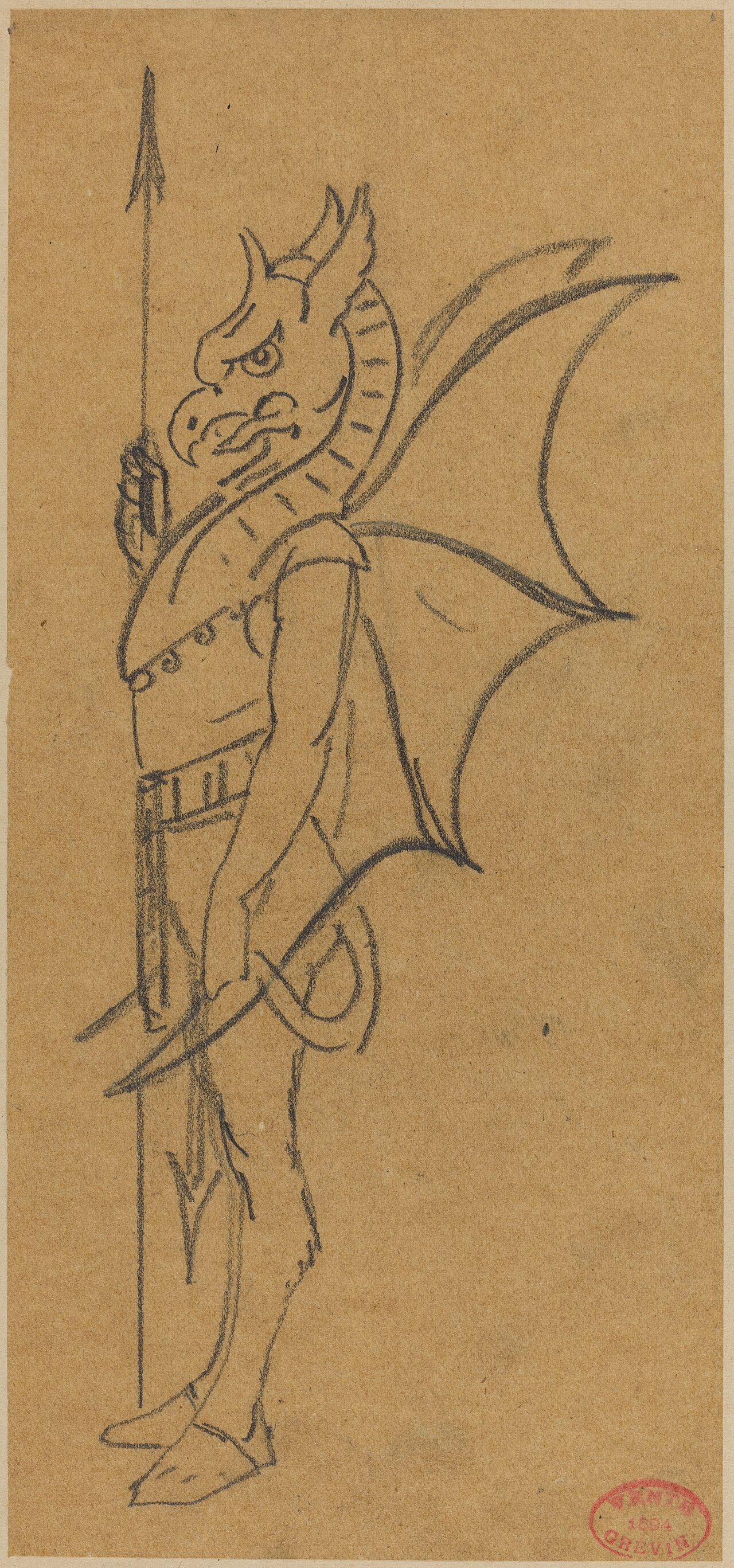 Figure Dressed as a Griffin by Alfred Grévin