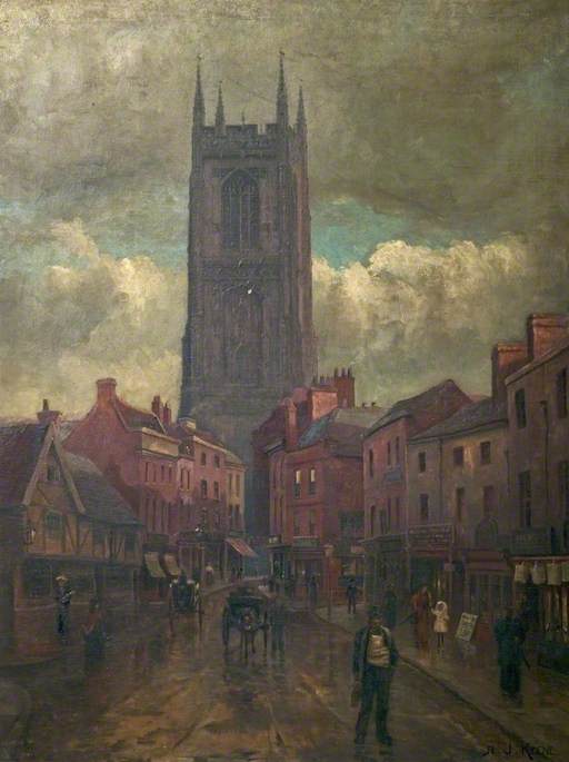 All Saints' Church Tower, Queen Street, Derby by Alfred John Keene