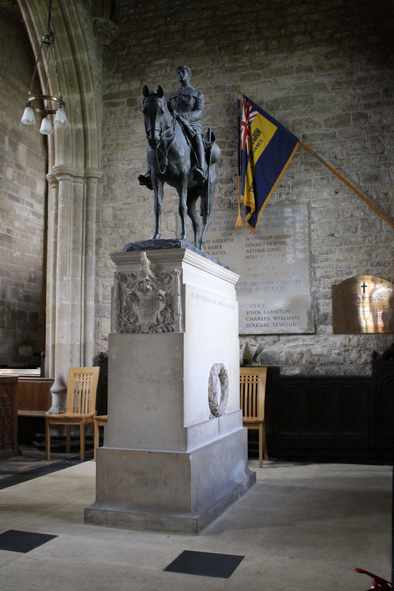 equestrian statue of Edward Horner by Alfred Munnings