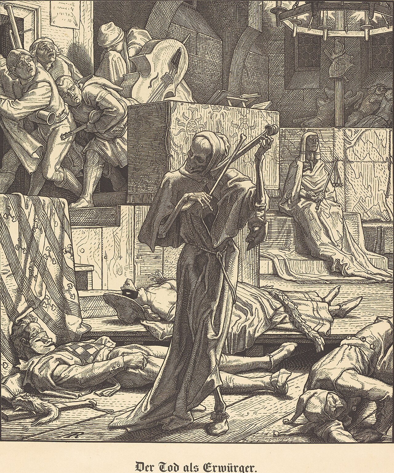 Der Tod als Erwürger (Death as Strangler) by Alfred Rethel