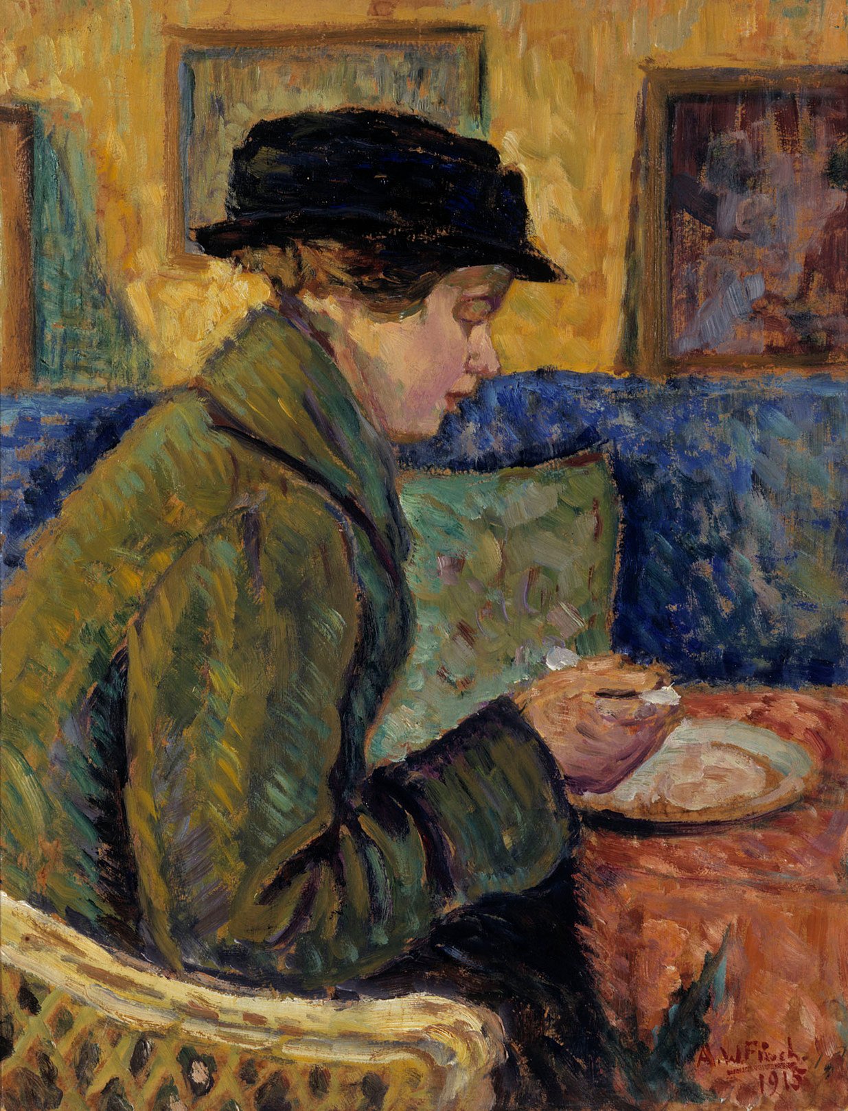 Woman in Profile by Alfred William Finch