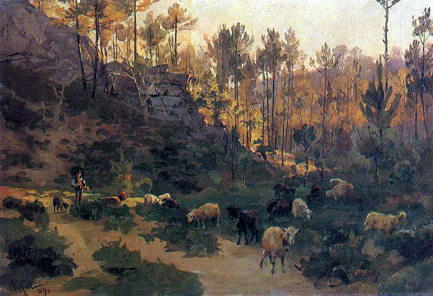 A Flock In Sintra by Alfredo Keil