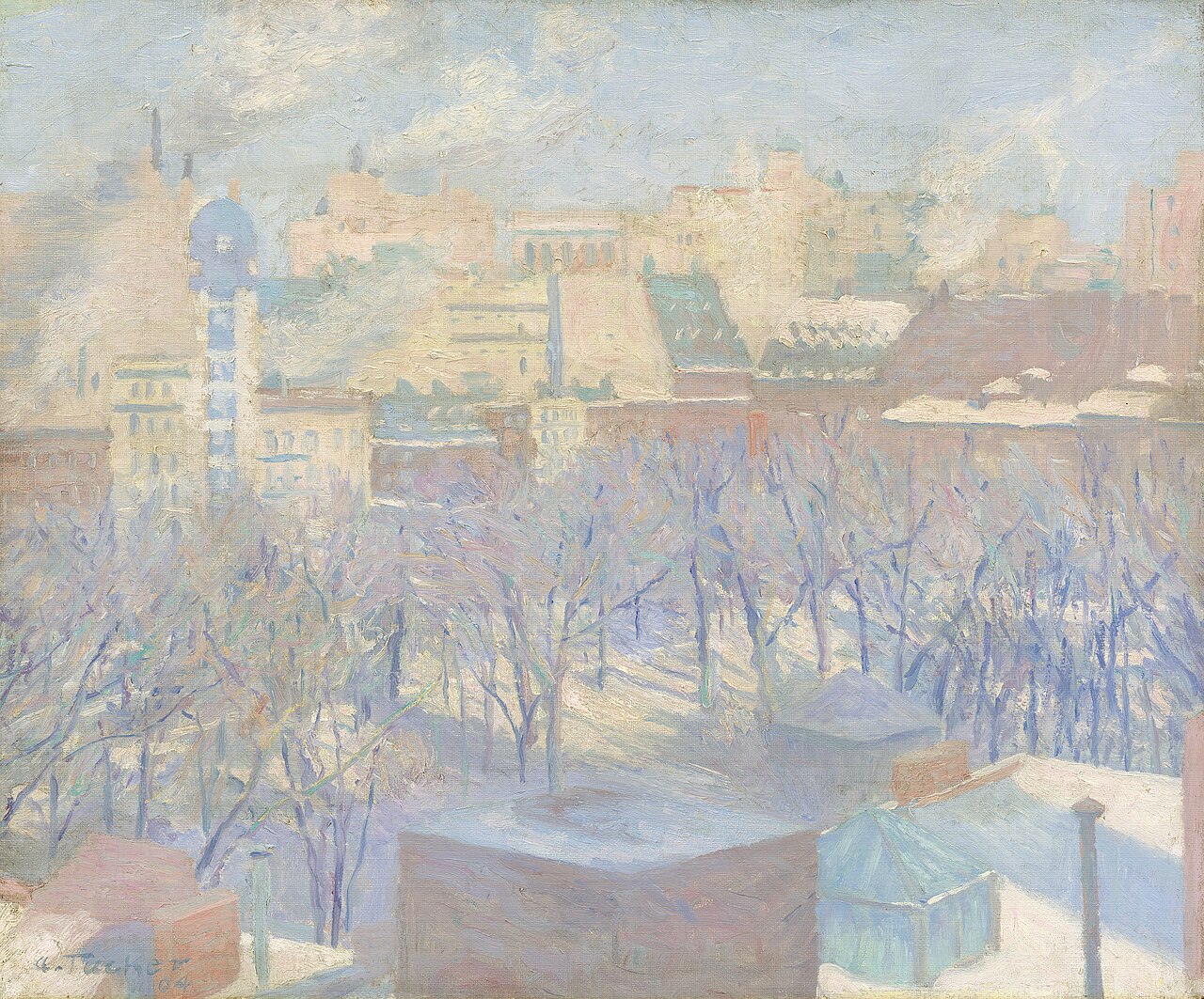 Madison Square, Snow by Allen Tucker
