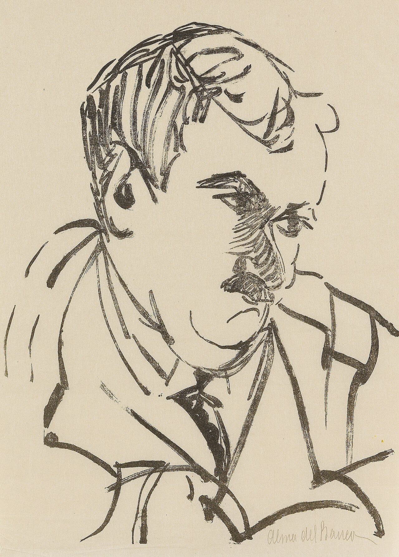 Portrait August Wilhelm Hunzinger by Alma del Banco