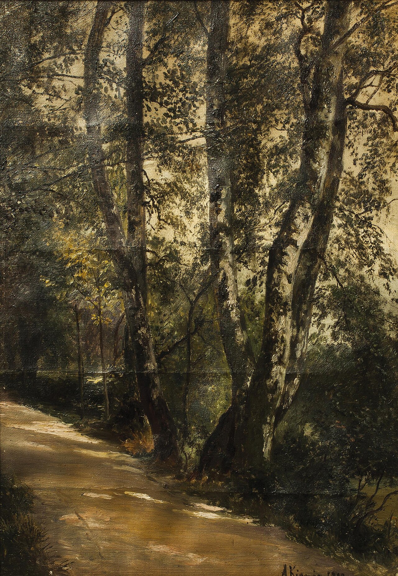 Birches by the roadside by Alois Kirnig