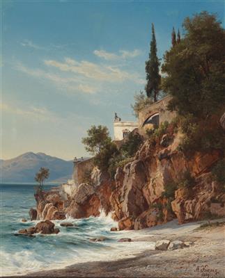 Scene of a Beach near Fiume by Alois Kirnig