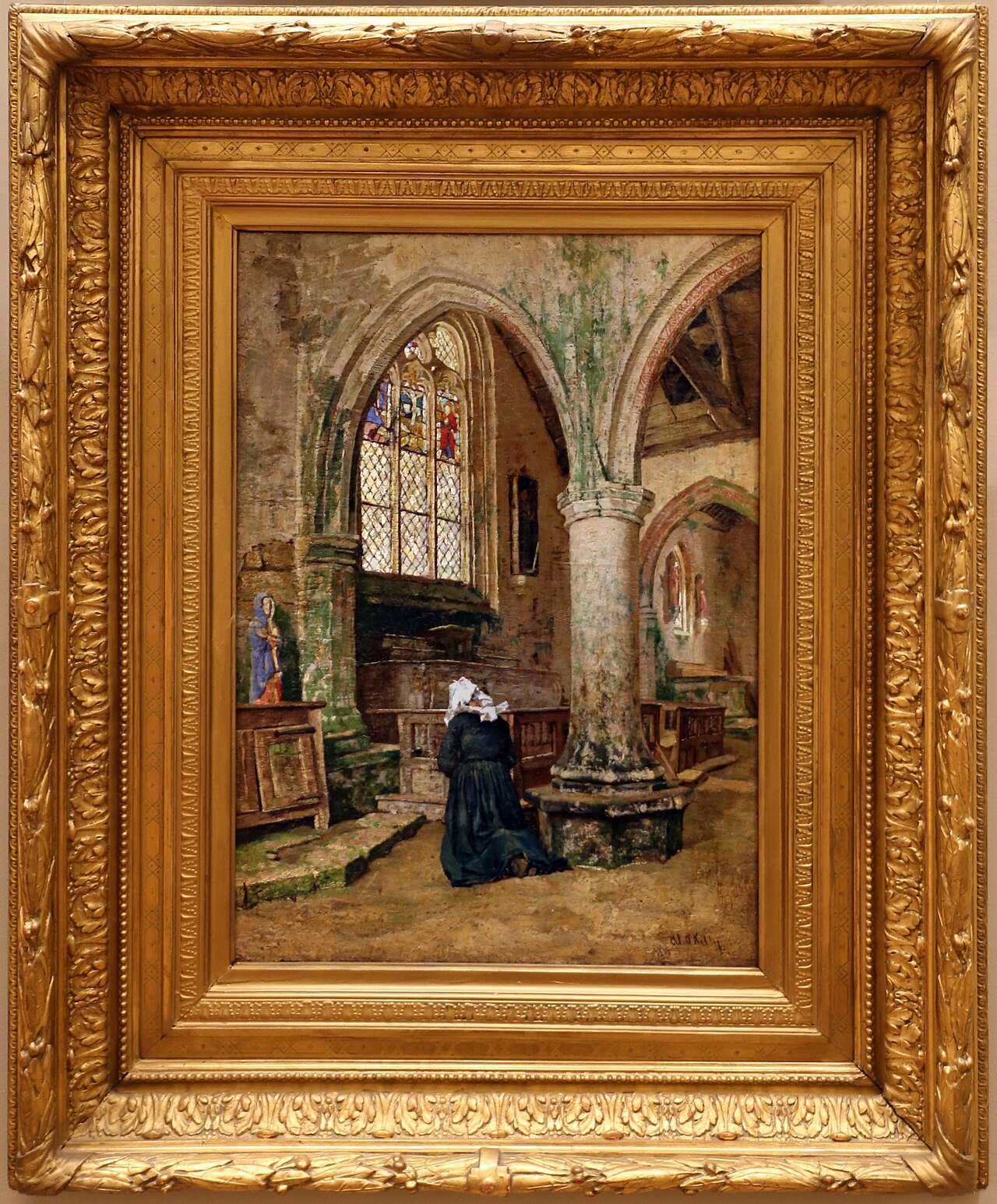 Interior of a Church in Brittany by Aloysius O'Kelly
