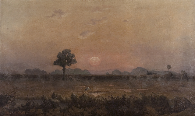 Sunset in the Campine, Belgium by Alphonse Asselbergs