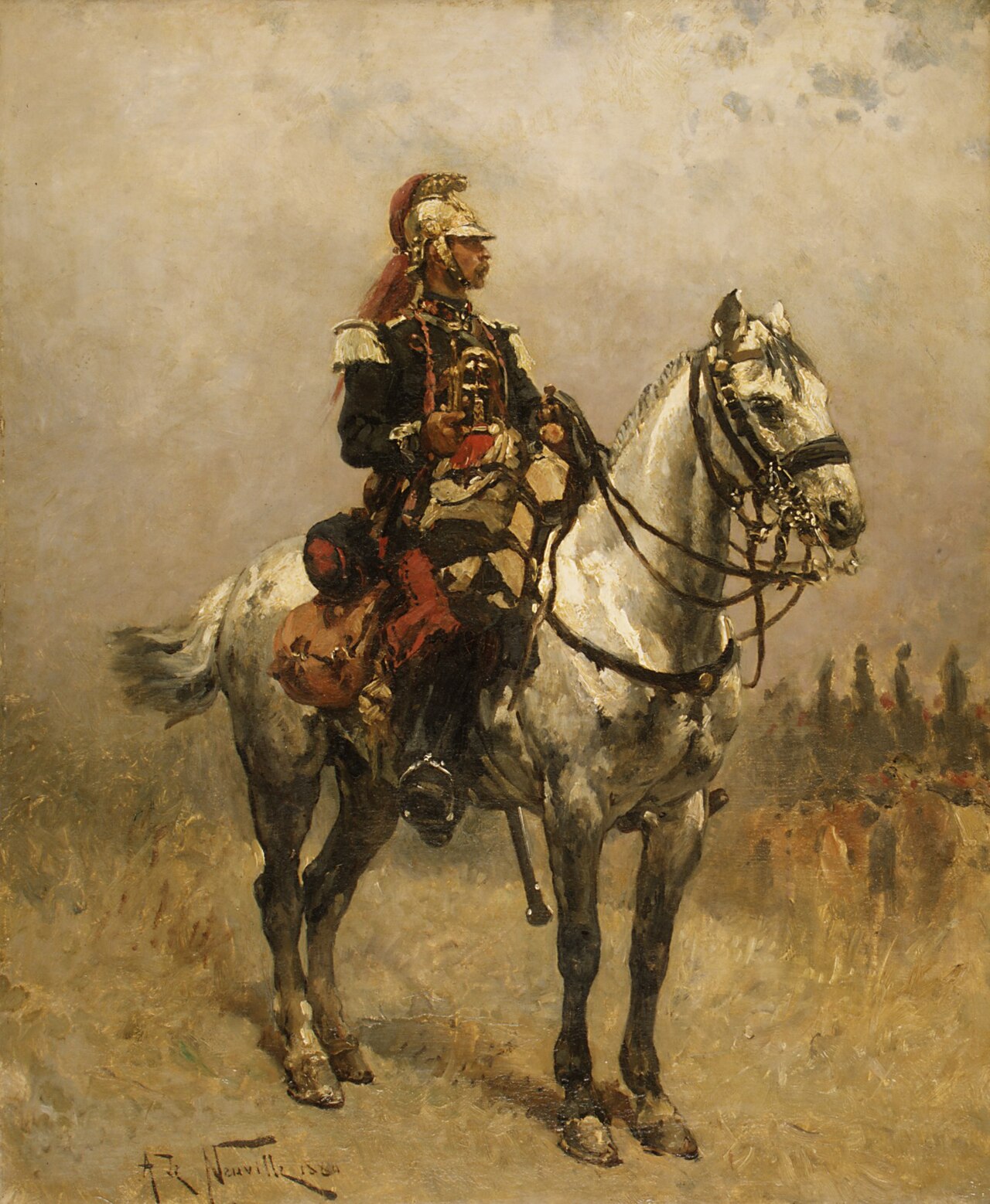 A Cavalryman by Alphonse de Neuville