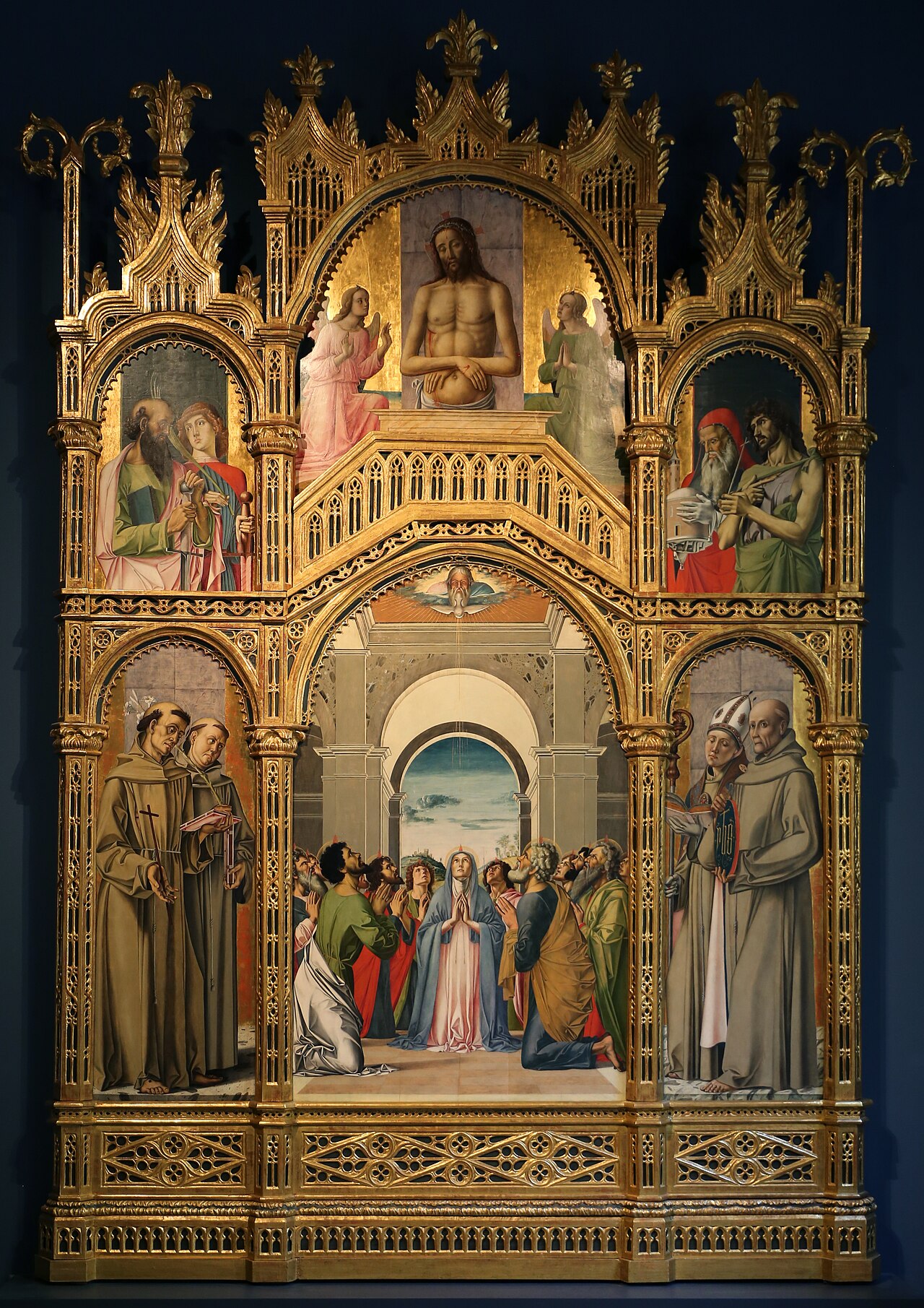 Pentecost table (6 panels) by Alvise Vivarini