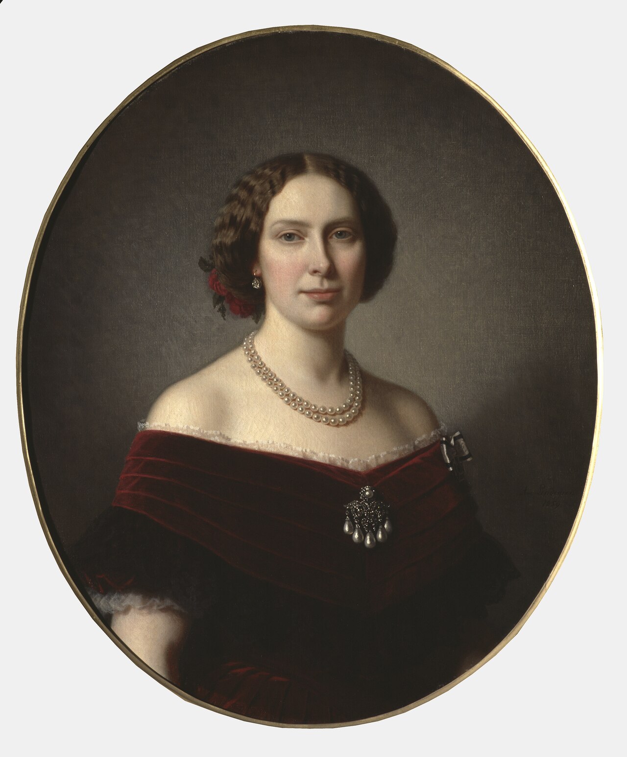 Lovisa (1828-1871), prinsessa av Nederländerna, drottning av Sverige och Norge, g.m. Karl XV, kung av Sverige och Norge by Amalia Lindegren