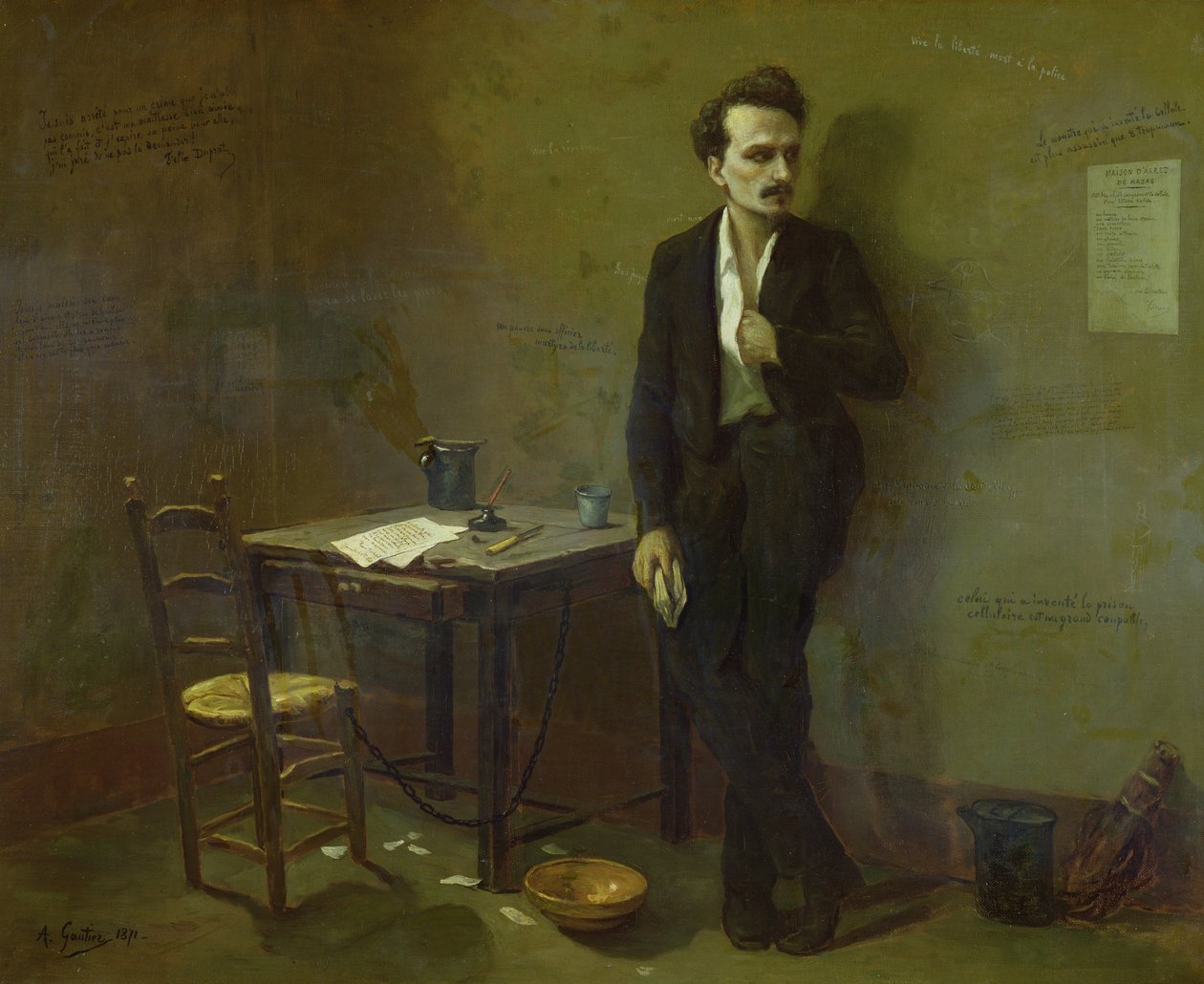 Henri Rochefort in Mazas Prison by Amand Gautier