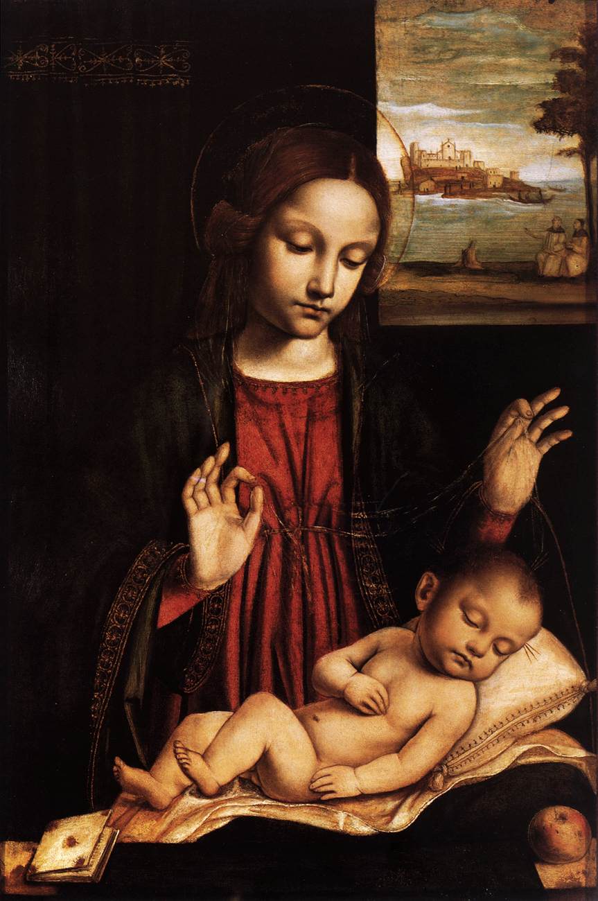 Virgin of the Veil by Ambrogio Bergognone