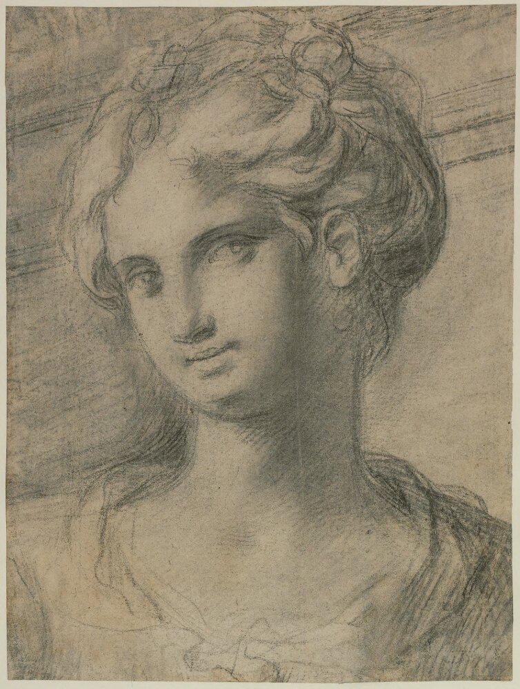 A Shoulder-length Study of a Female Head by Ambroise Dubois