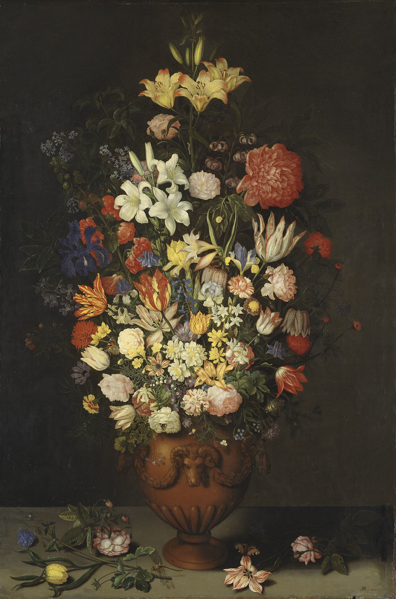 Still Life with a Vase of Flowers by Ambrosius Bosschaert