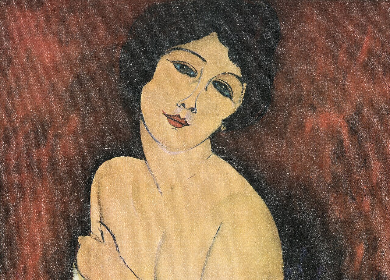Nude Sitting on a Divan by Amedeo Modigliani