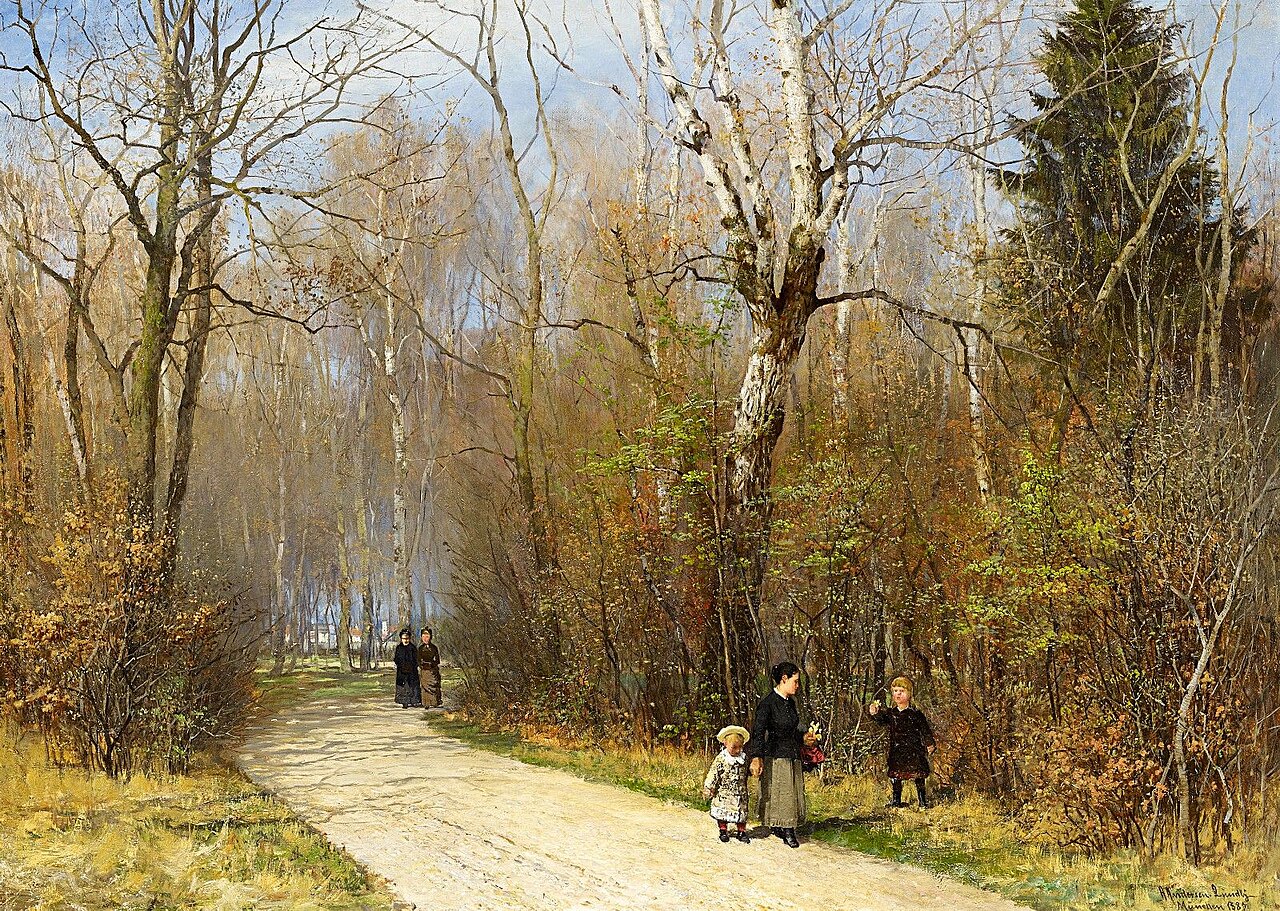Sunny Winter's Day in the English Garden in Munich by Anders Andersen-Lundby