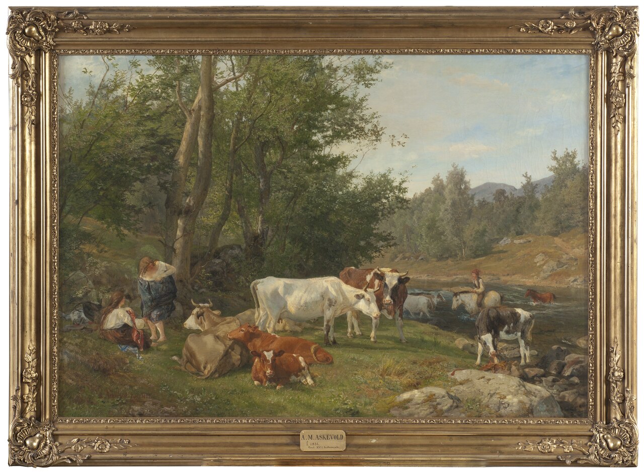 Landscape with Cattle by Anders Askevold