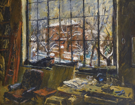 Window of studio by Andor Basch