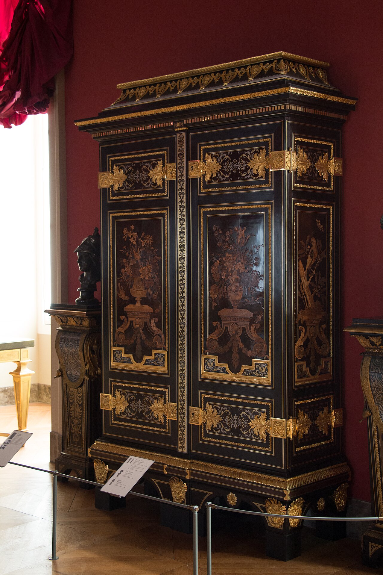 Armoire aux perroquets - Wardrobe with parrots - 1680-1700 - Louvre- OA 5516 by André Charles Boulle