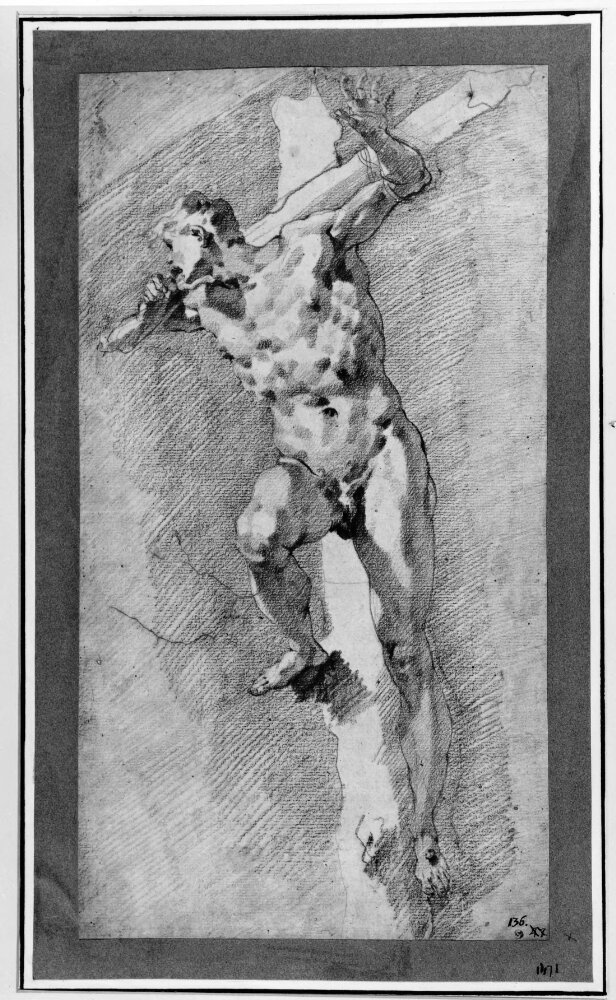 Study for the bad (or unrepentant) thief by Andrea Boscoli