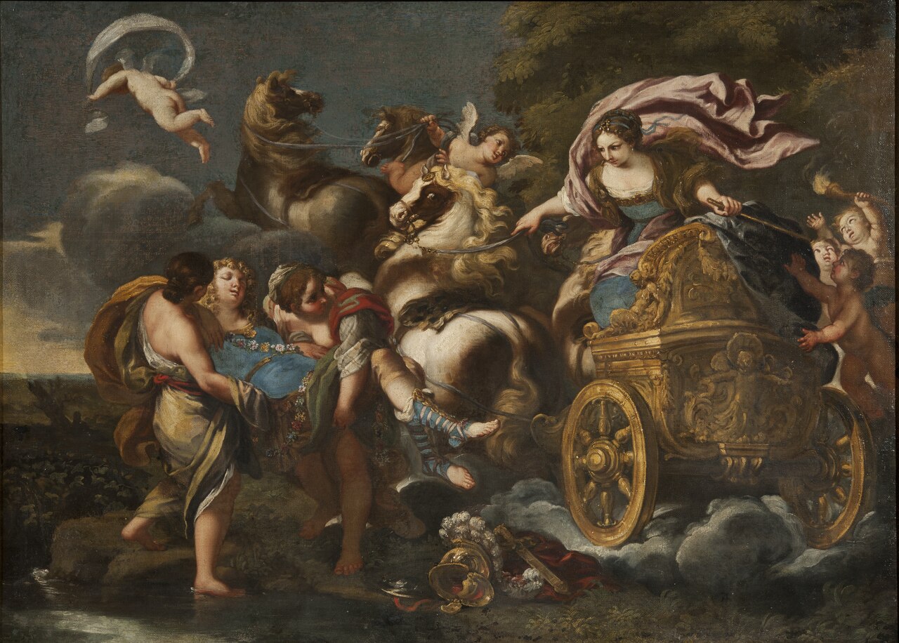 Armida abducts Rinaldo by Andrea Camassei