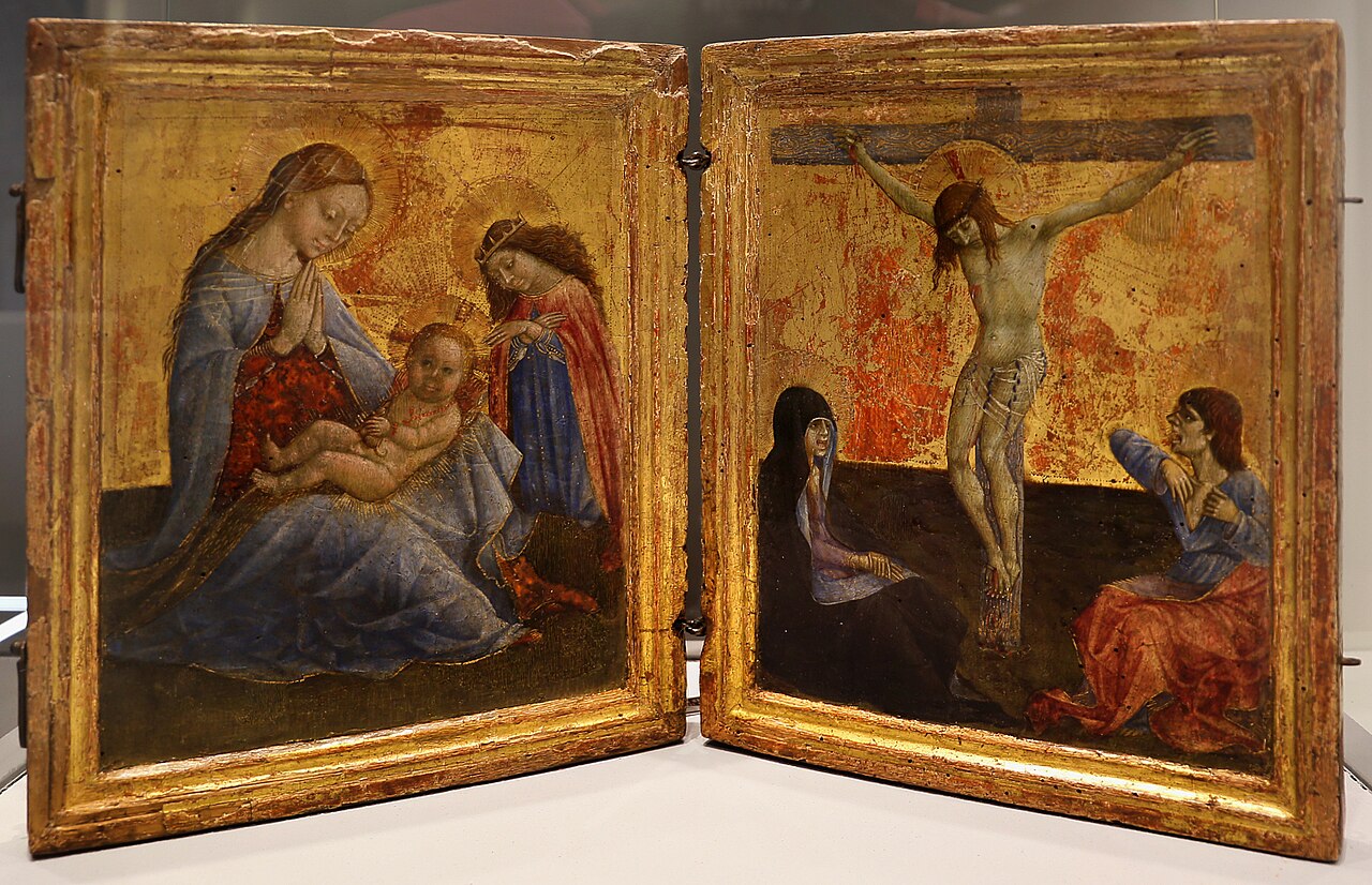 altar piece with mystic marriage of Saint Catherine by Andrea de Litio