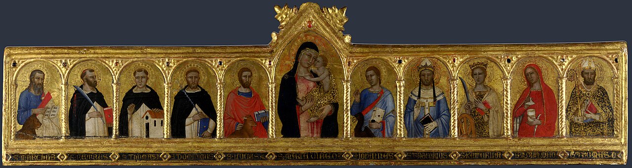 The Virgin and Child with Ten Saints by Andrea di Bonaiuto