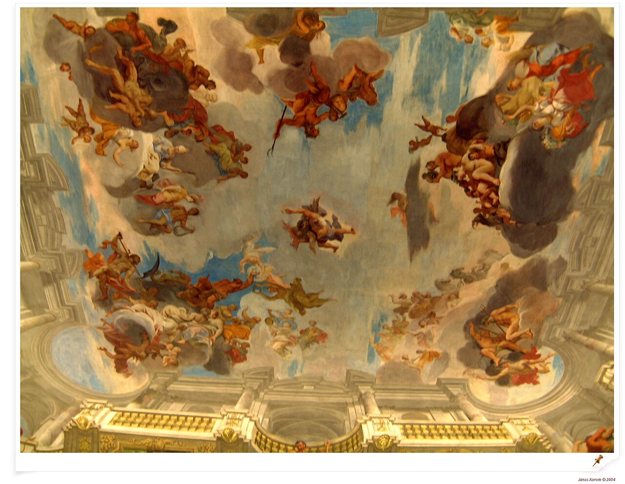 Apotheosis of Hercules in Liechtenstein palace by Andrea Pozzo
