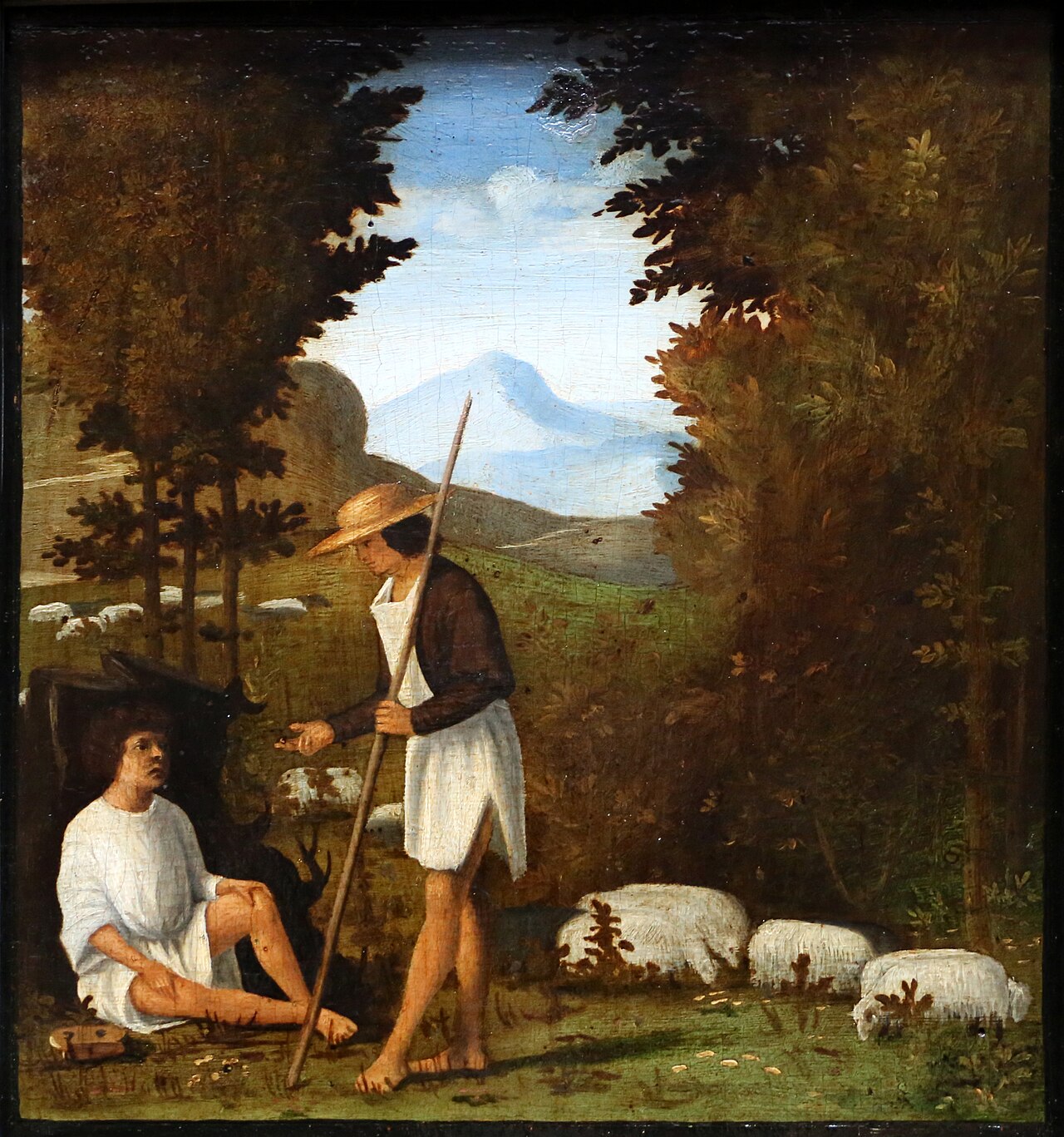 Scenes from Tebaldeo's Eclogues by Andrea Previtali