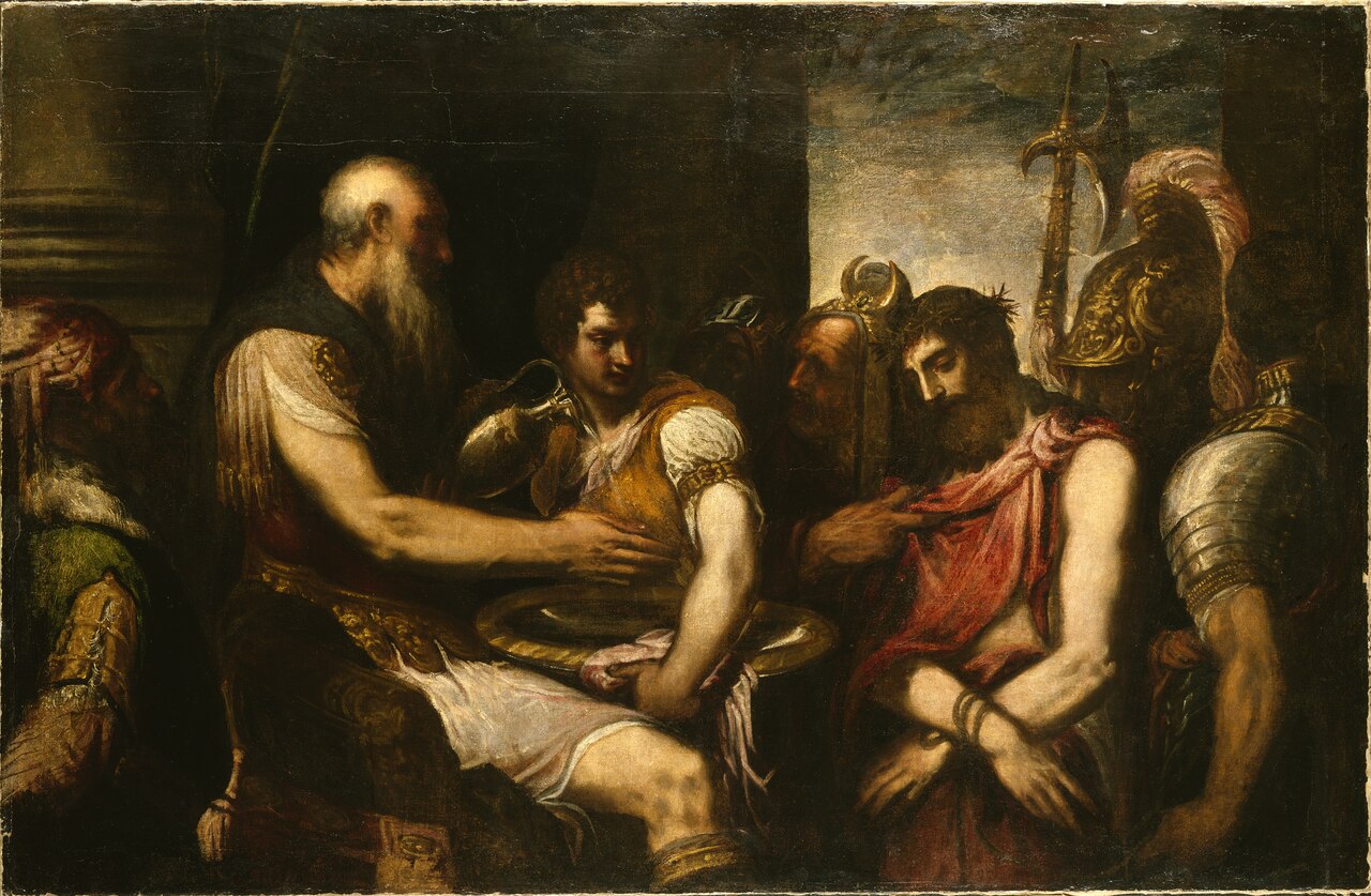 Christ before Pilate by Andrea Schiavone