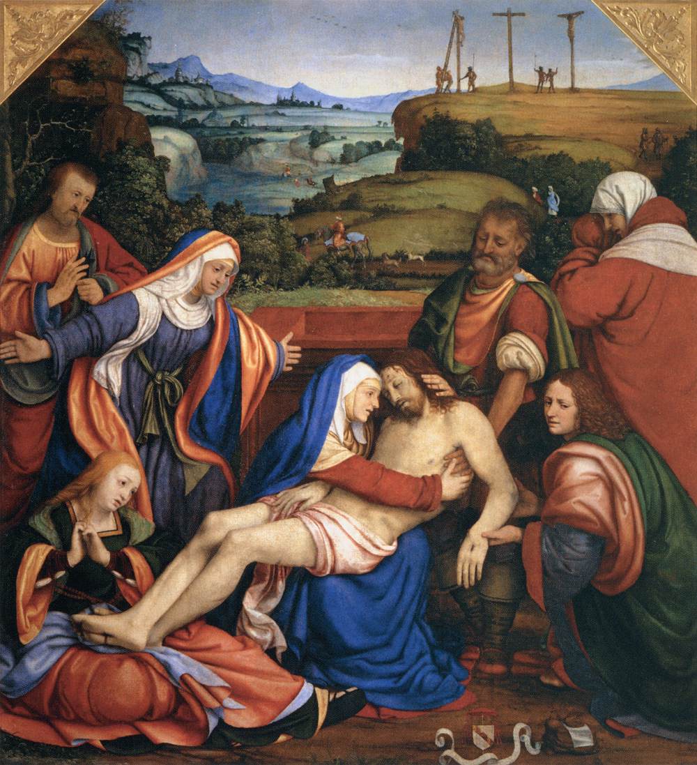 Lamentation over the Dead Christ by Andrea Solari