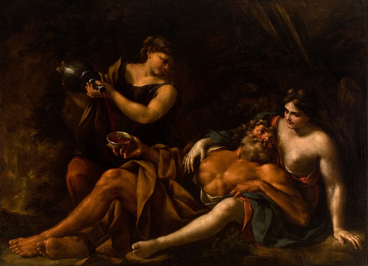 Lot and his daughters by Andrea Vaccaro