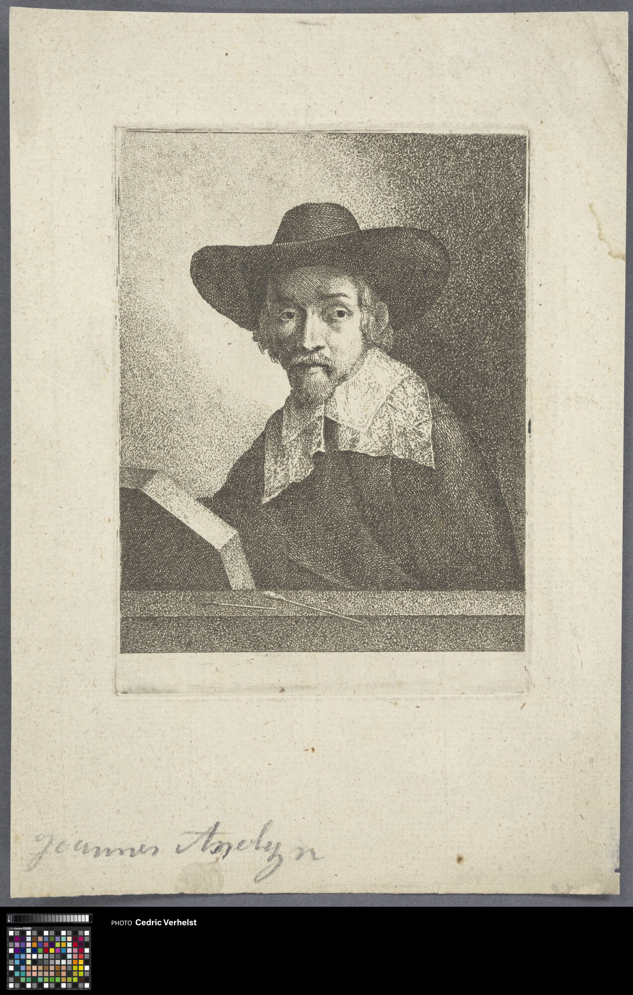 Portrait of artist Jan Asselijn by Andreas Bernardus de Quertenmont