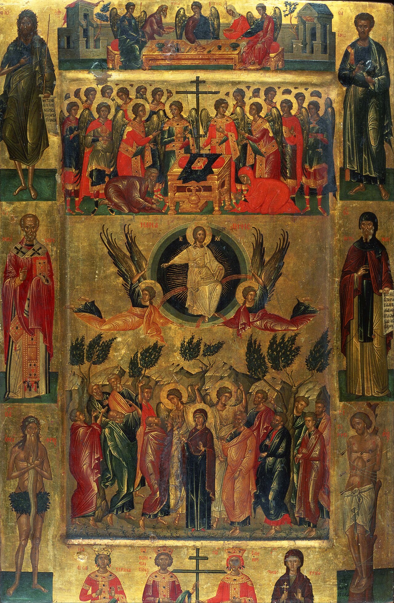 Ascension of Christ with the Hetoimasia by Andreas Ritzos