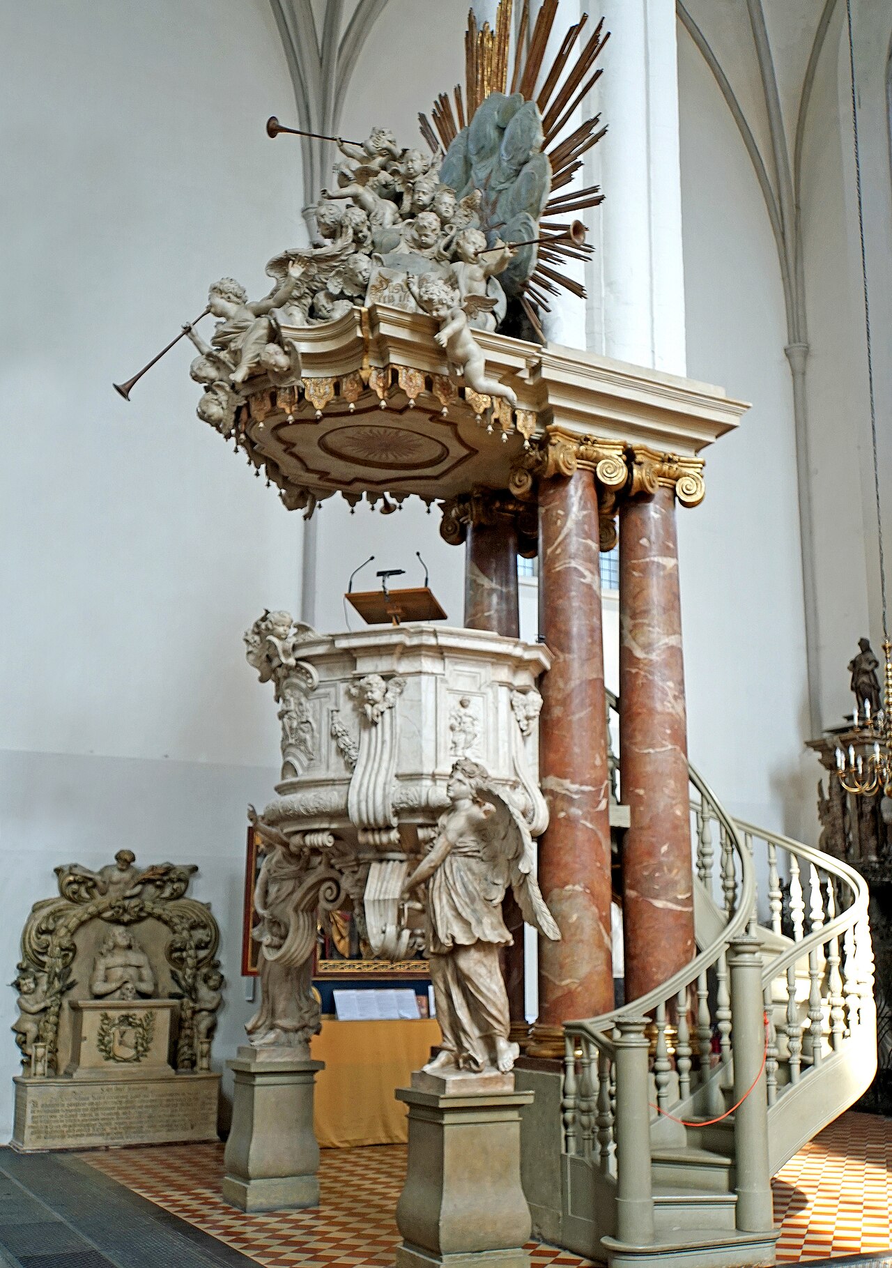 Pulpit of Marienkirche (Berlin-Mitte) by Andreas Schlüter