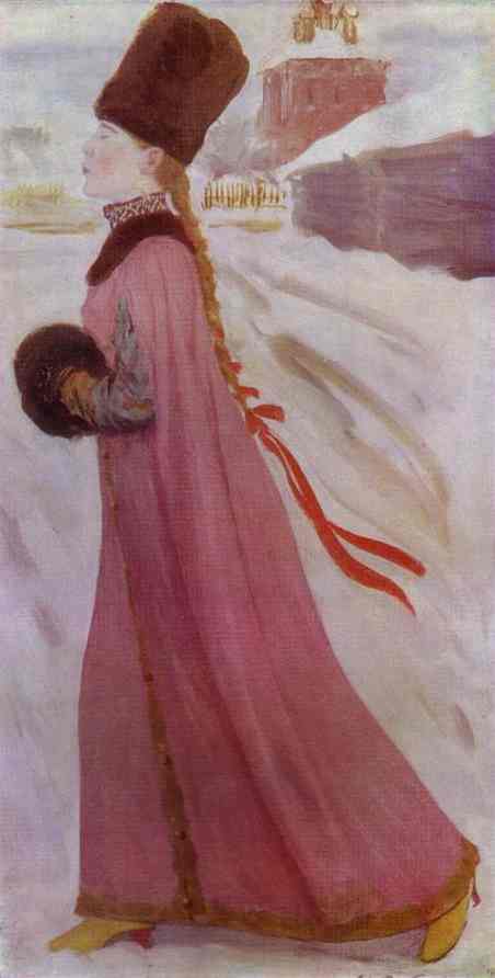 Moscow Girl of the XVII century by Andrei Petrovich Ryabushkin