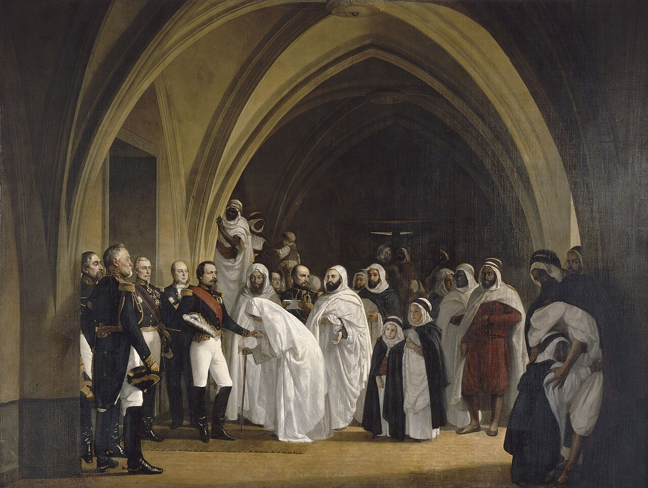 The president of republic-prince frees Abd-el-Kader, Amboise castle, october 16, 1852. by Ange Tissier