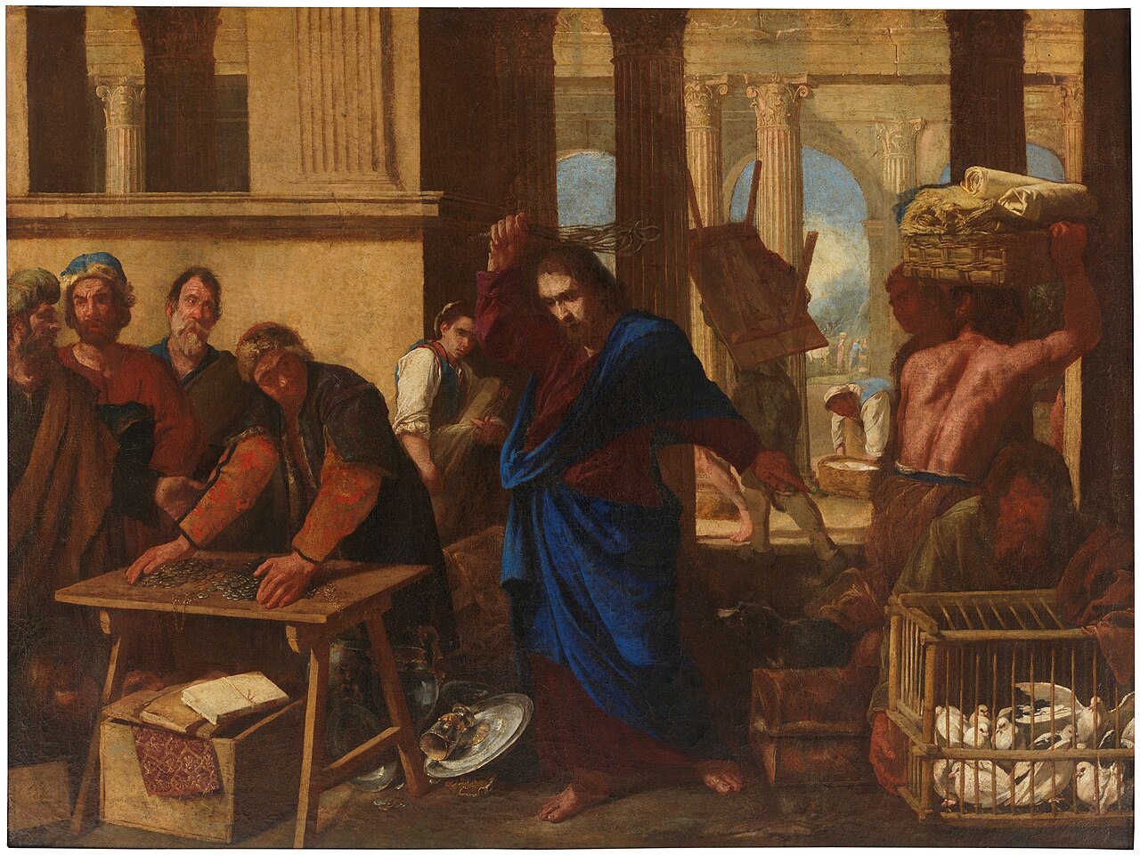 Casting the Money Changers out of the Temple by Aniello Falcone