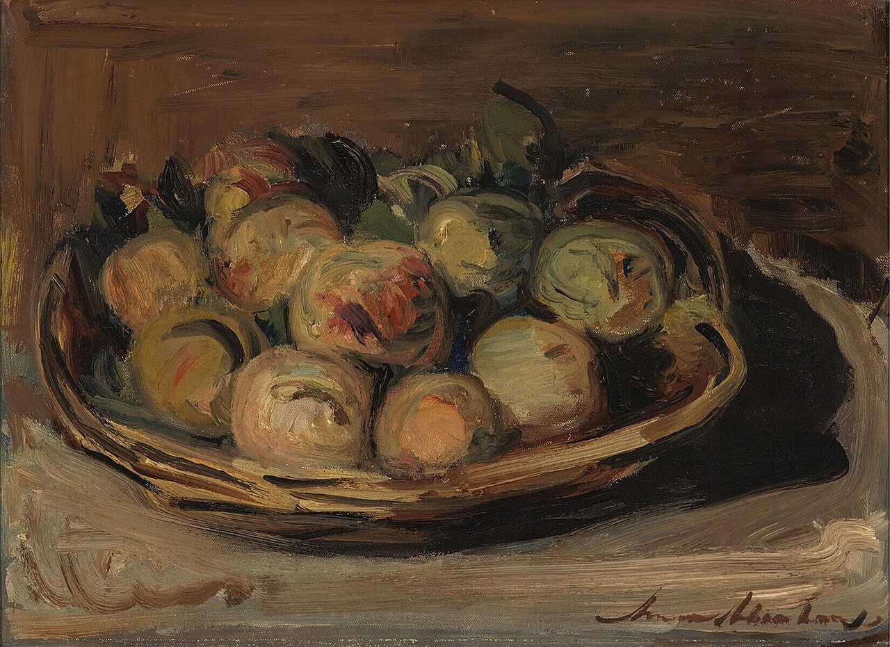 Still Life with Apples in a Basket by Anna Abrahams