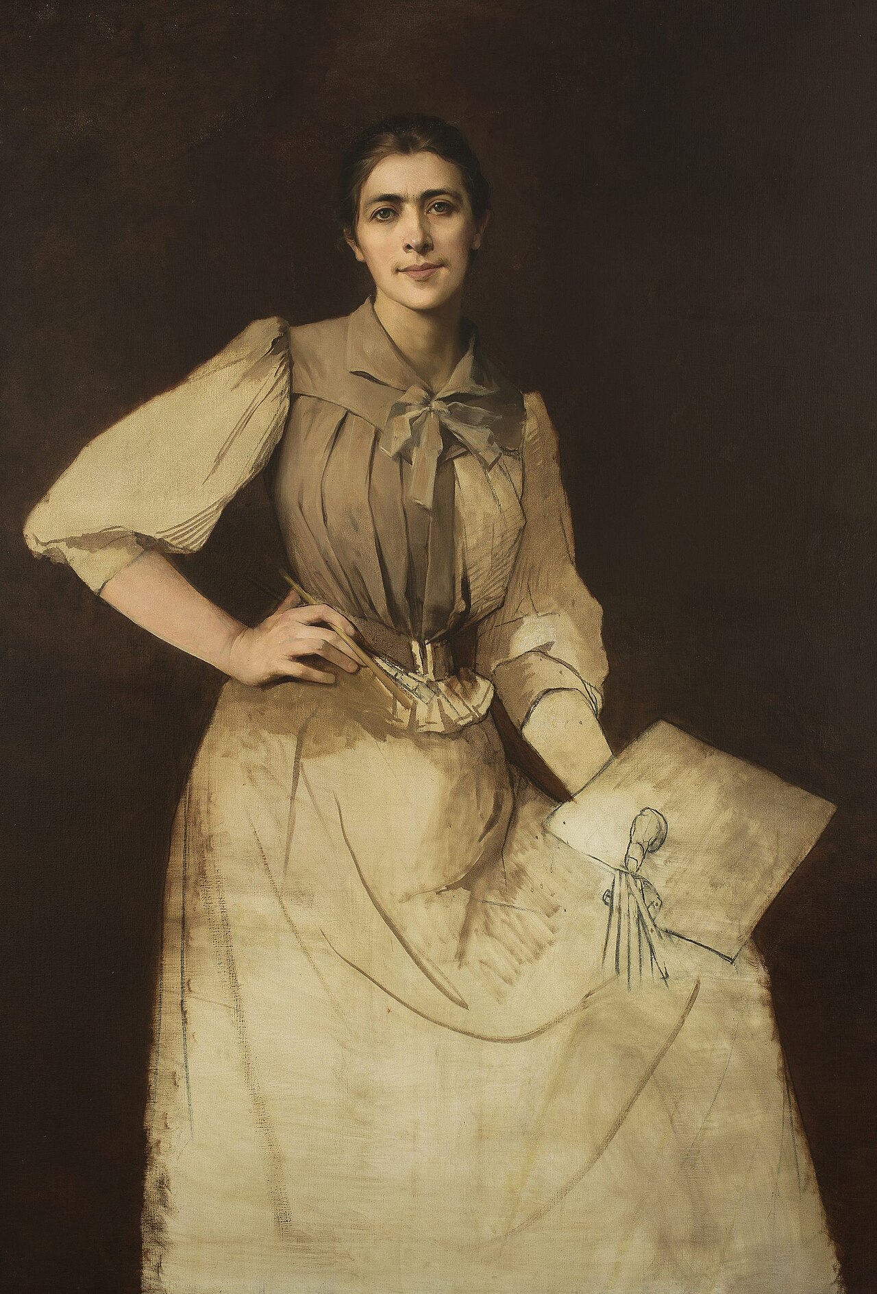 Self-portrait (unfinished) by Anna Bilińska-Bohdanowicz