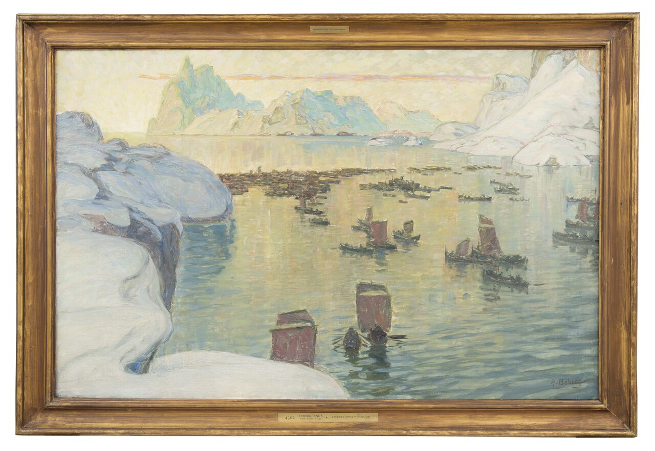 The Fishing Fleet Going Out. Study from North Norway by Anna Boberg