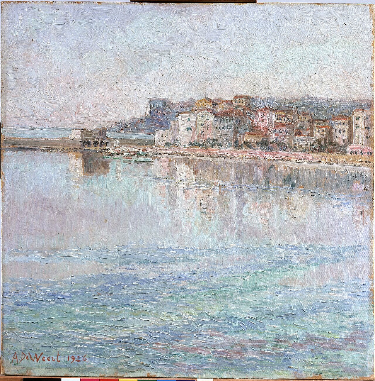 Weerspiegelingen op de zee bij Menton (Côte d’Azur) by Anna De Weert