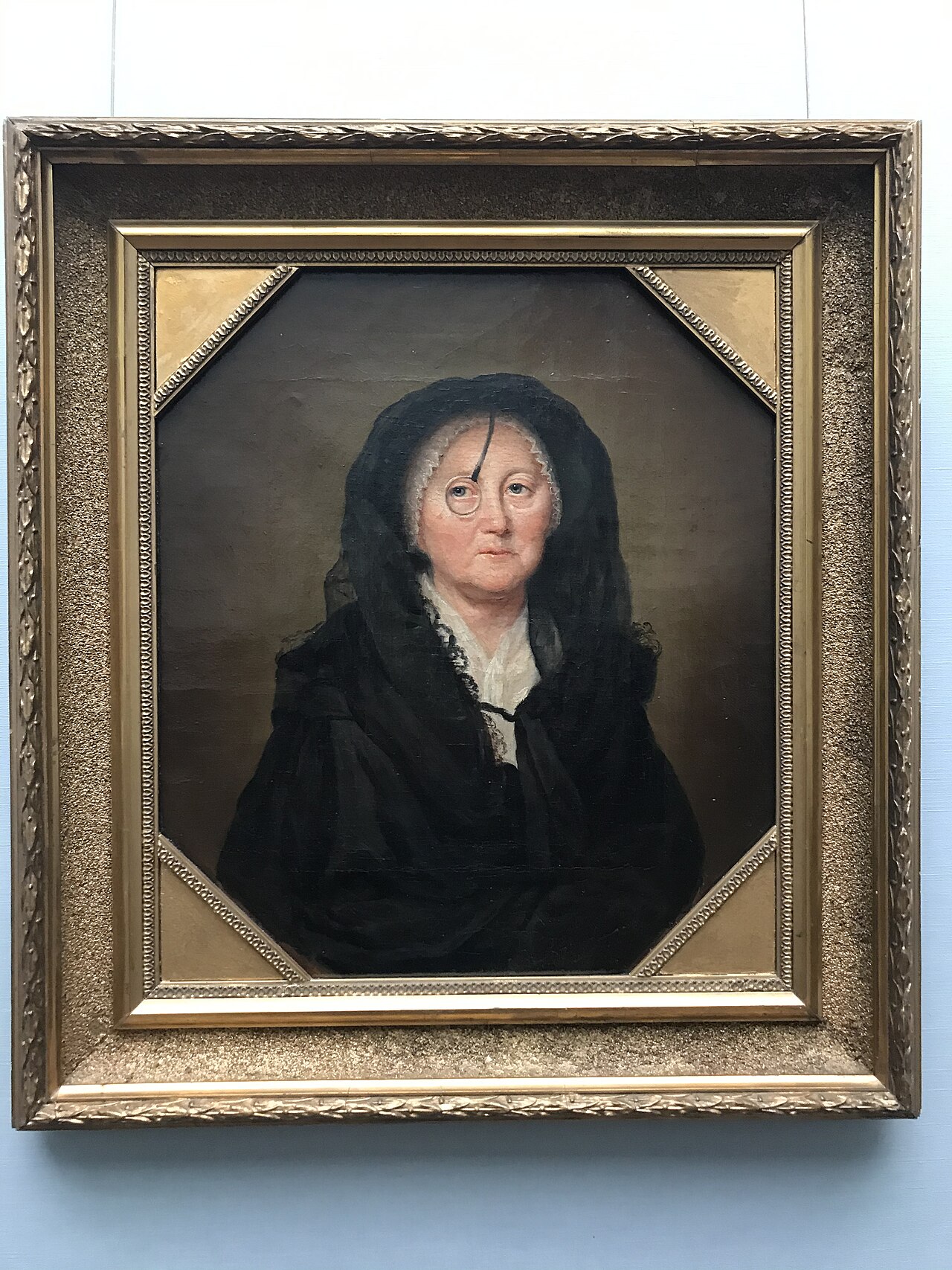 Self-portrait with a monocle by Anna Dorothea Therbusch
