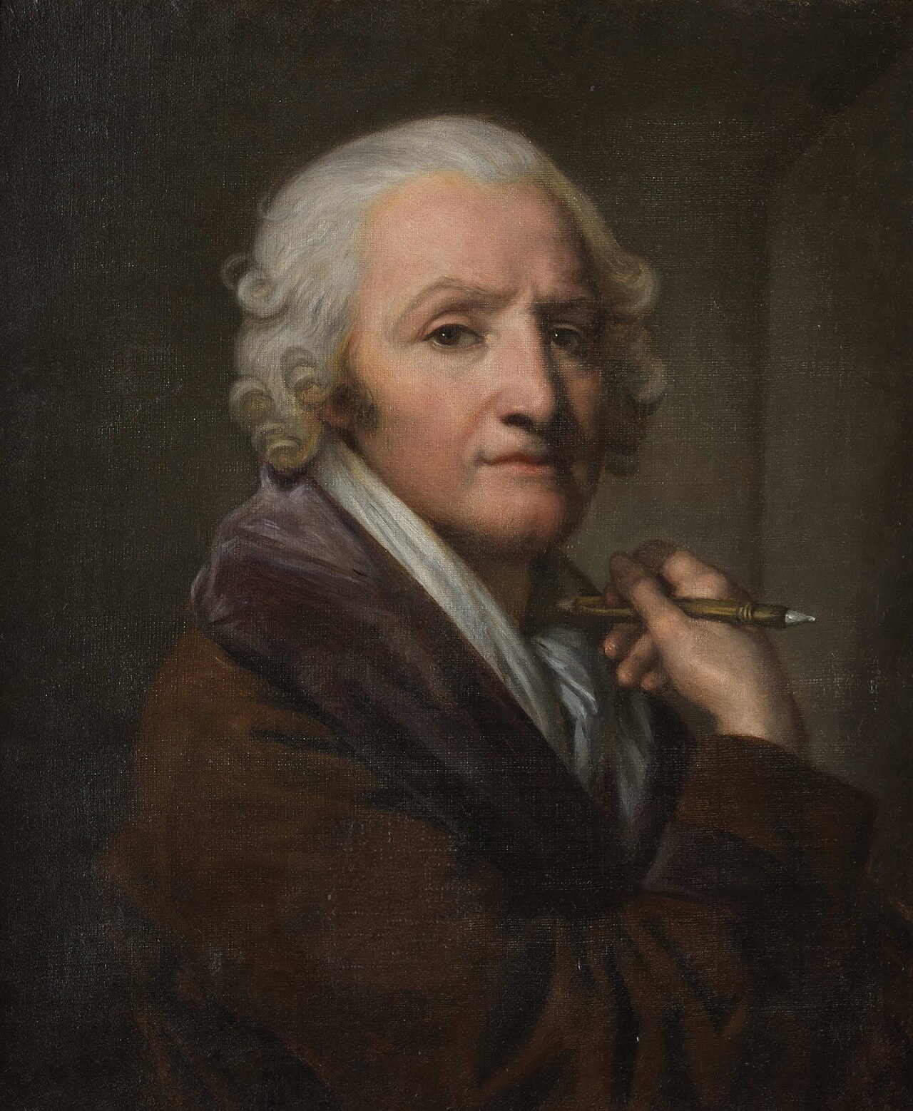 Portrait of Jean-Baptiste Greuze by Anna-Geneviève Greuze