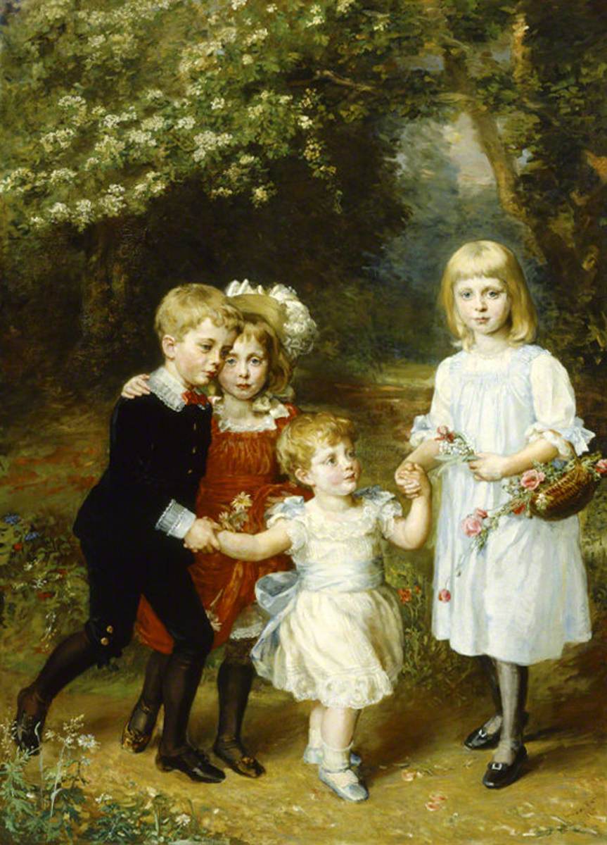 The Four Elder Agar-Robartes Children by Anna Lea Merritt